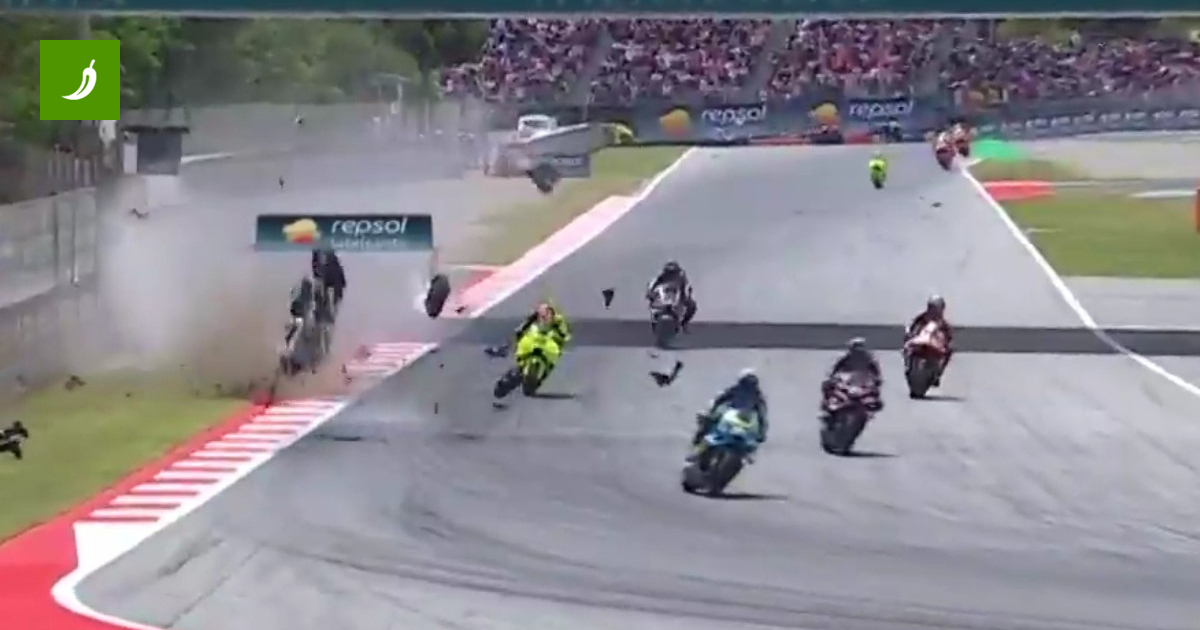 MotoGP Utraksı Katalonya Grand Prix'i Tehlikeli Kaza ile Durdurdu