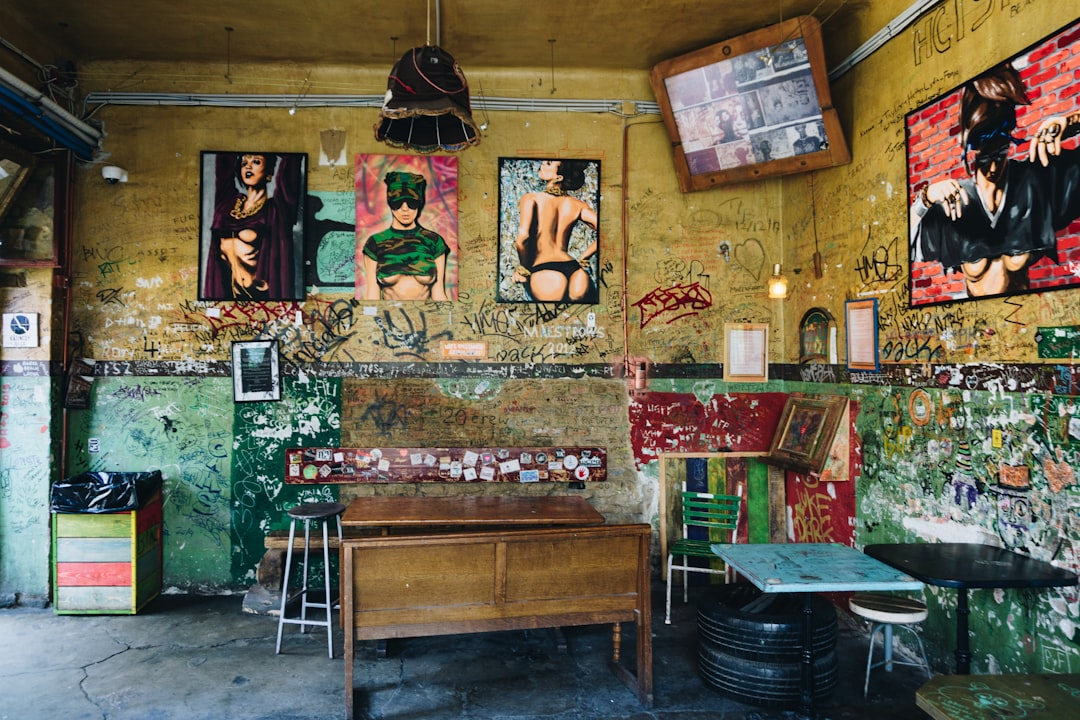 Szimpla Kert Budapest ruin bar eclectic furniture neon lights