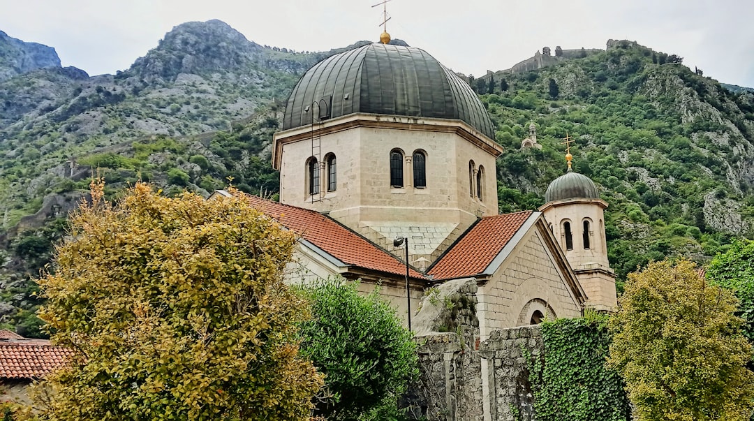 St Tryphon Cathedral Kotor interior medieval frescoes candlelight