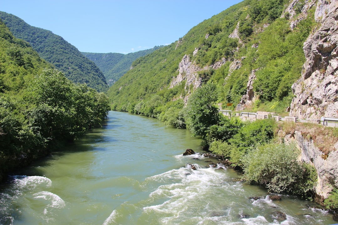 White water rafting Tara River Montenegro inflatable boat rapids action