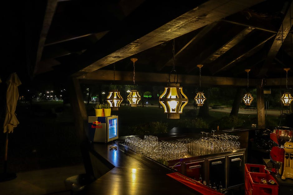 Pamporovo bar interior winter evening warm lights