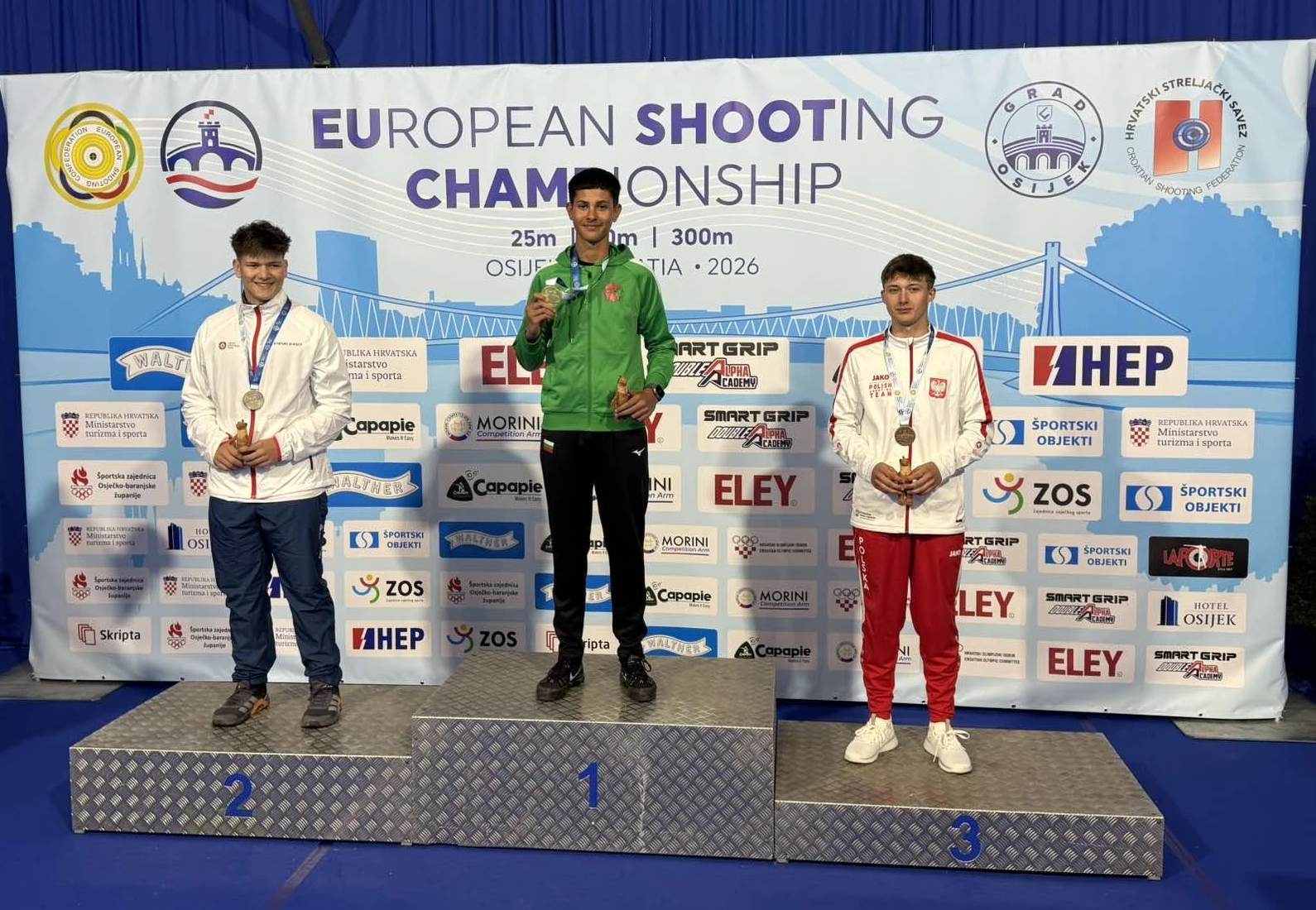 Bulgaristan, Osijek'teki U-18 Avrupa Şutma Şampiyonası'nda İki Başarı Elde Etti