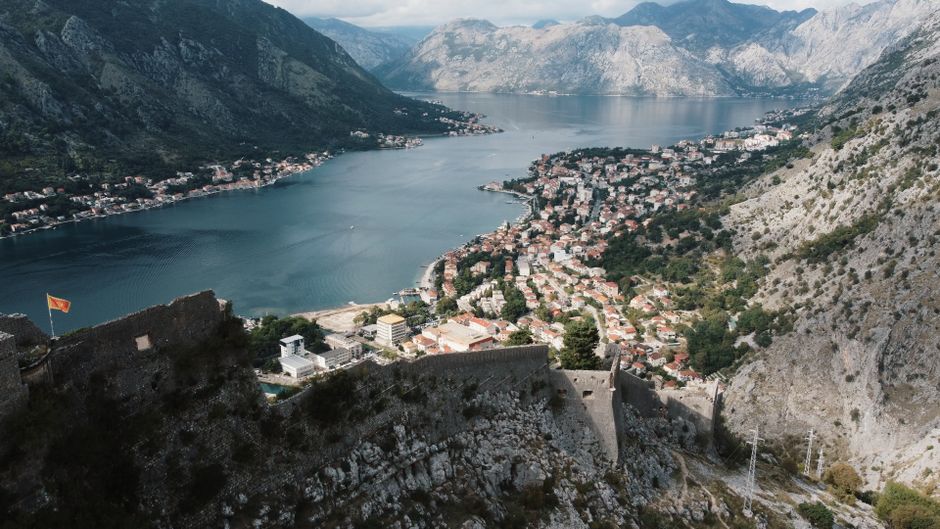 Fort Royal Kotor stone fortress hilltop bay view sunset