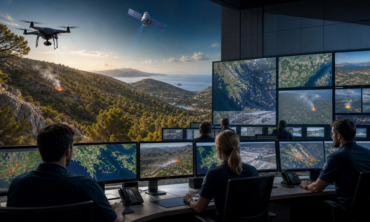 Yunanistan, Satelit ve Drone Kullanımıyla Yangın Koruması Nasıl Gerçekleştiriyor (video)