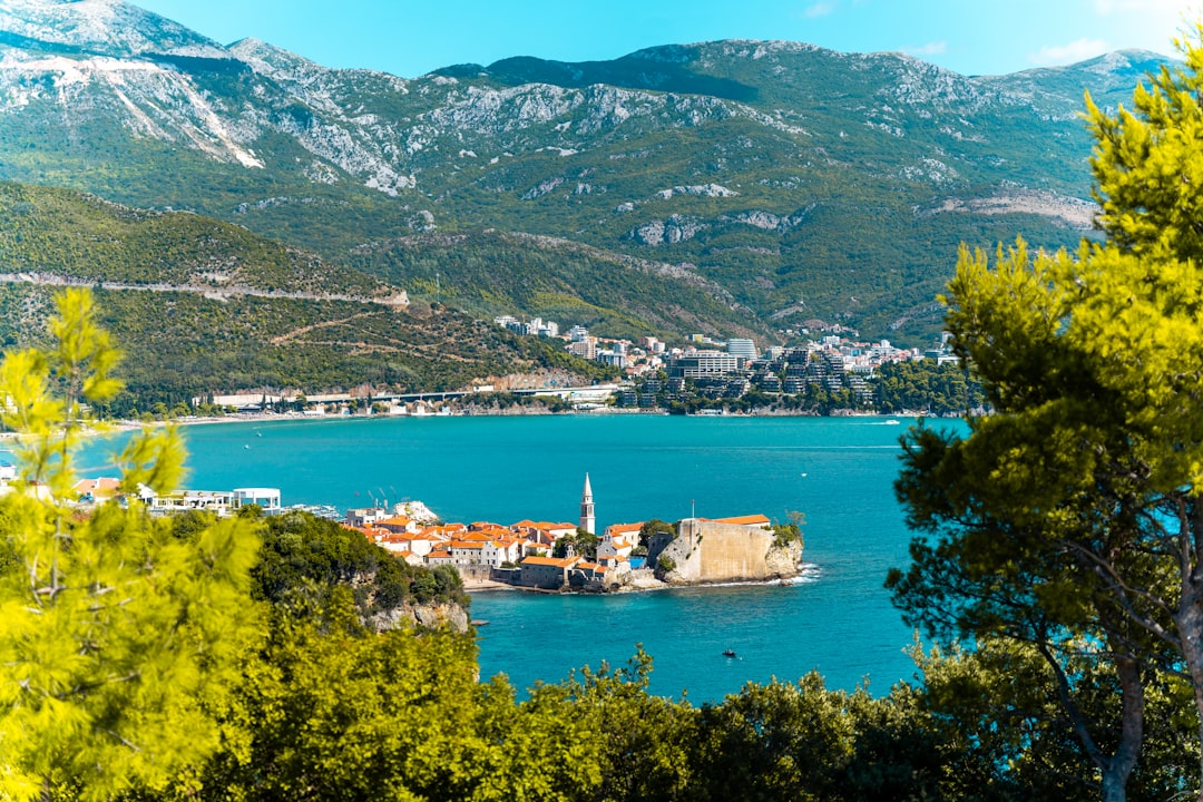 Budva Citadel Montenegro panoramic view sunset old town bay