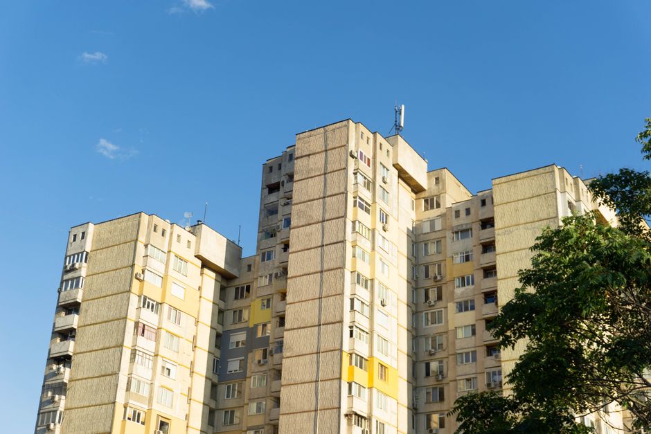 Golden Sands apartment blocks sea view Bulgaria