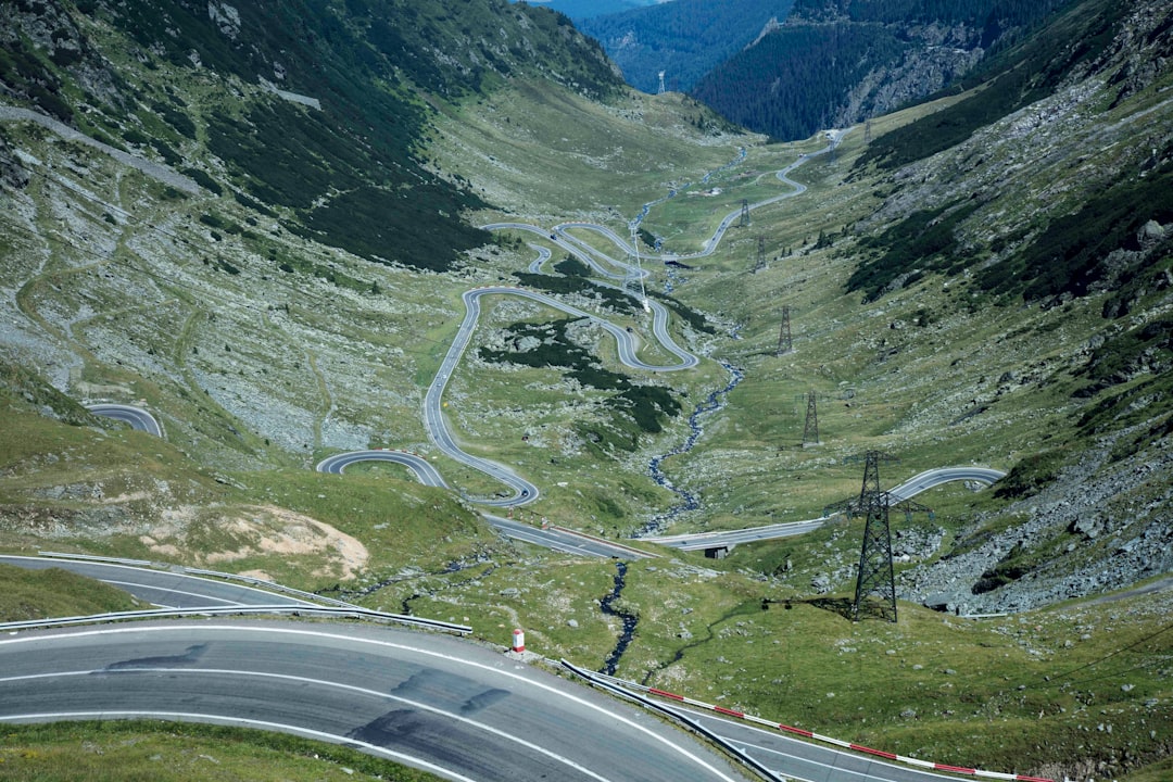 Transfagarasan road Romania winding mountain pass summer