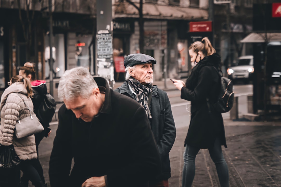 Sktanja Street Belgrade pedestrians cafes day